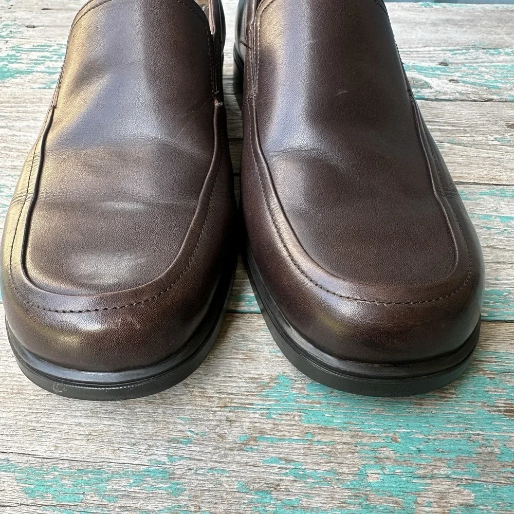 Mephisto Air-Jet Shoes Men's 9.5 US Brown Leather Slip-On Loafers Made in France